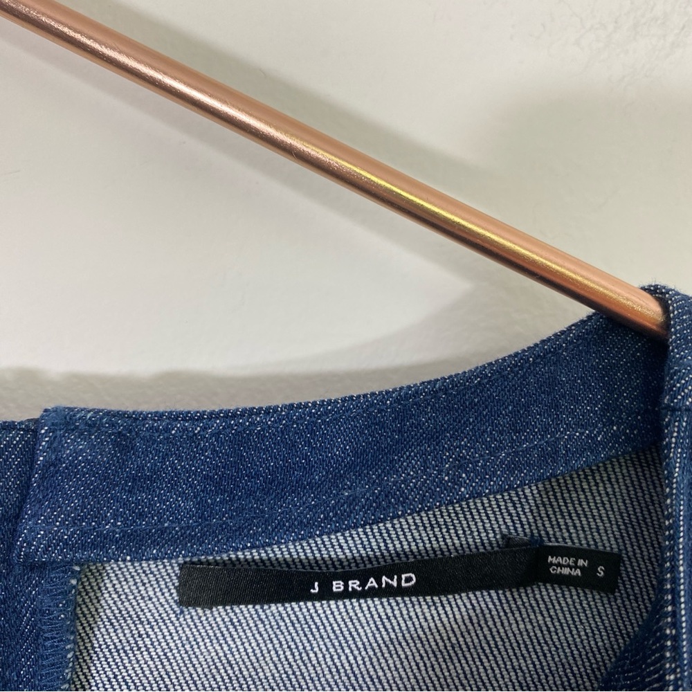 J. Brand X Revolve Small Denim Patchwork Shift Dr… - image 7